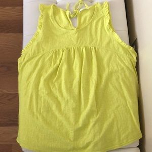 Lime green sleeveless baby doll top